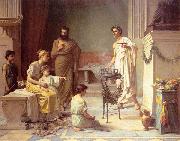 John William Waterhouse A Sick Child brought into the Temple of Aesculapius oil painting reproduction
